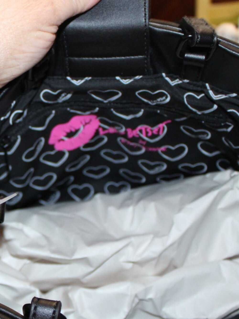 NWT LUV Betsey Johnson LBSAIN Tote/crossbody purse Darling! - Picture 7 of 11